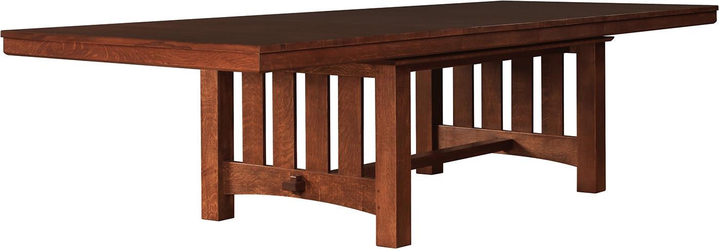 Mission top trestle table